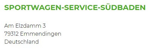 Sportwagen Service Südbaden